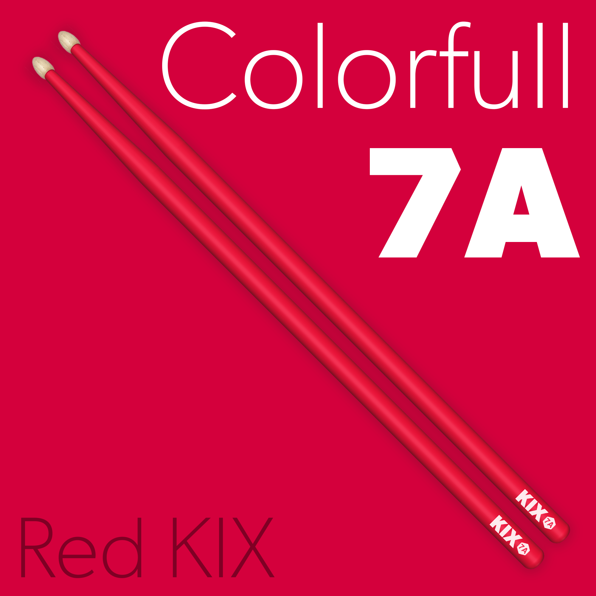 Baguettes Colorfull 7A - Red KIX