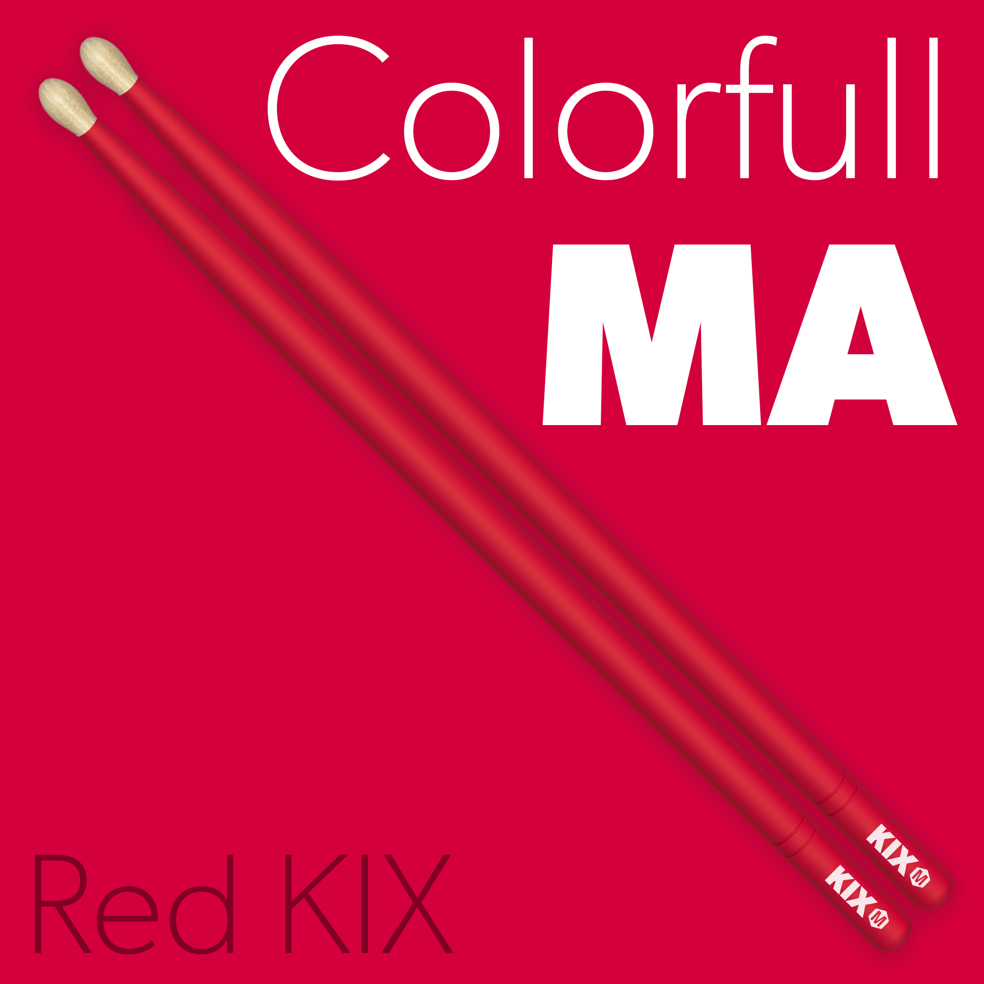 Baguettes Colorfull Marching - Red KIX
