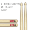 Baguettes KIX Classic Hickory 5A+