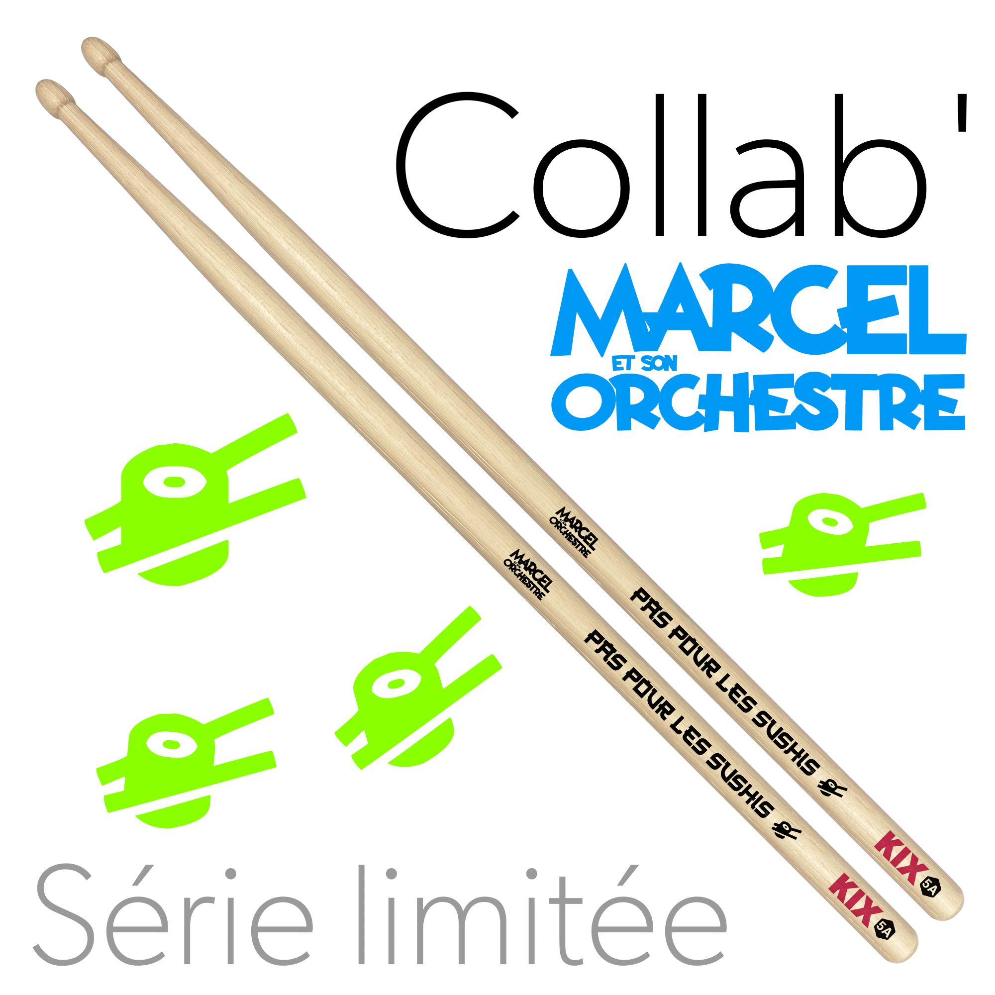 Baguettes KIX Collab' Marcel et son orchestre Sushi