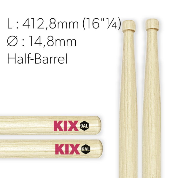 Baguettes KIX Classic Hickory 9AL